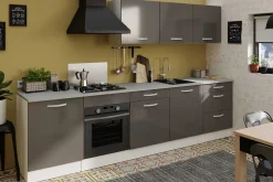 Unterschrank Eko 60 cm für Ofen und Kochfeld - grau