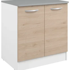 Unterschrank Eko 80 cm für Spüle mit 2 Türen - Eiche