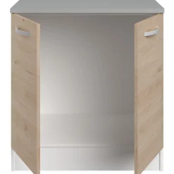 Unterschrank Eko 80 cm für Spüle mit 2 Türen - Eiche