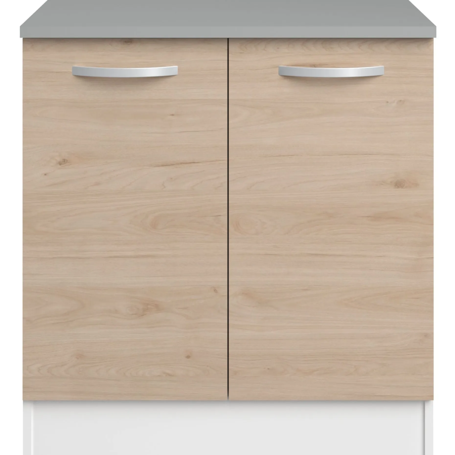 Unterschrank Eko 80 cm für Spüle mit 2 Türen - Eiche