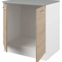 Unterschrank Eko 80 cm für Spüle mit 2 Türen - Eiche