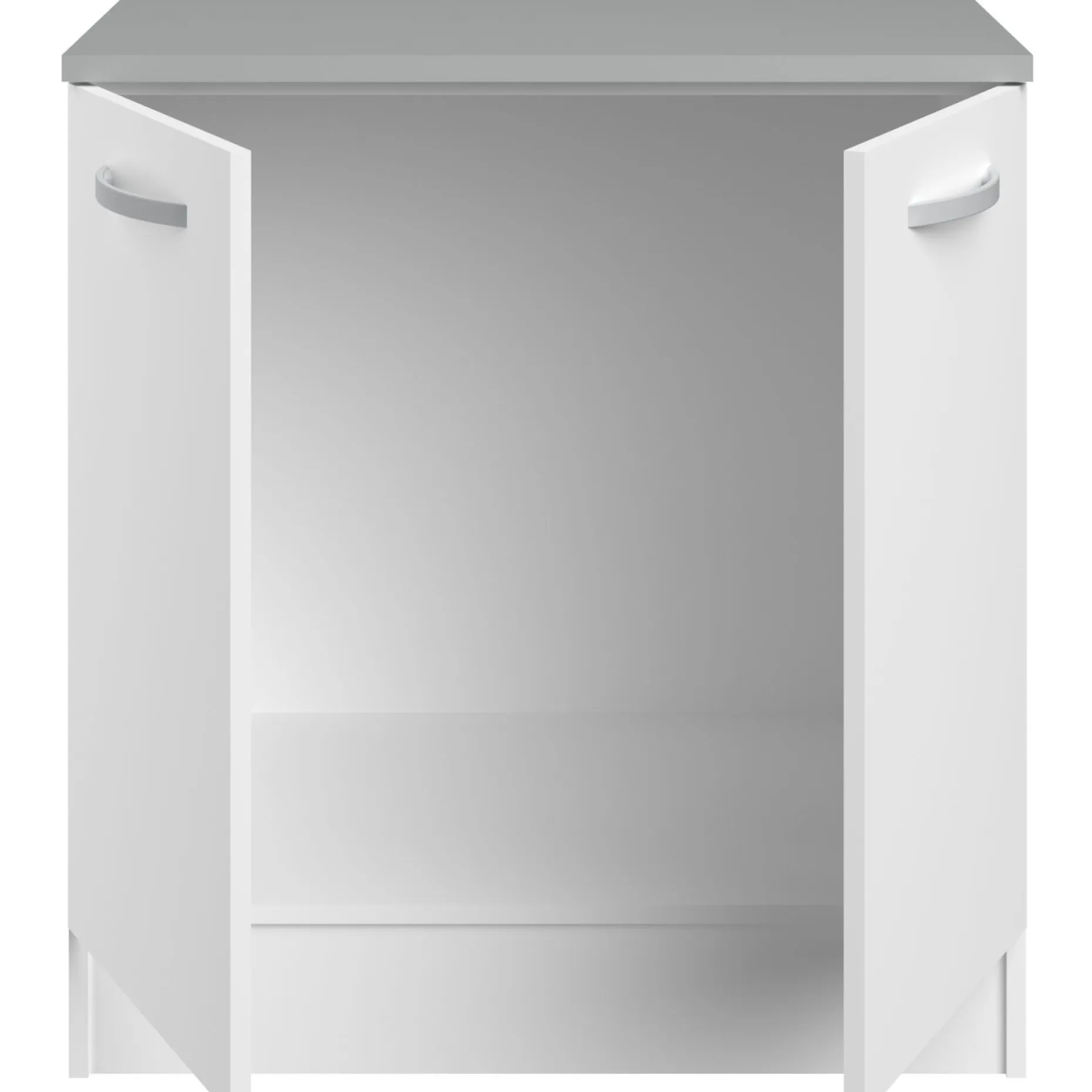 Unterschrank Eko 80 cm für Spüle mit 2 Türen - weiß
