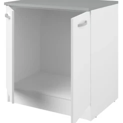 Unterschrank Eko 80 cm für Spüle mit 2 Türen - weiß
