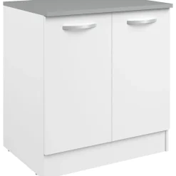 Unterschrank Eko 80 cm für Spüle mit 2 Türen - weiß