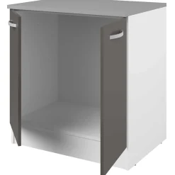 Unterschrank Eko 80 cm für Spüle mit 2 Türen - grau