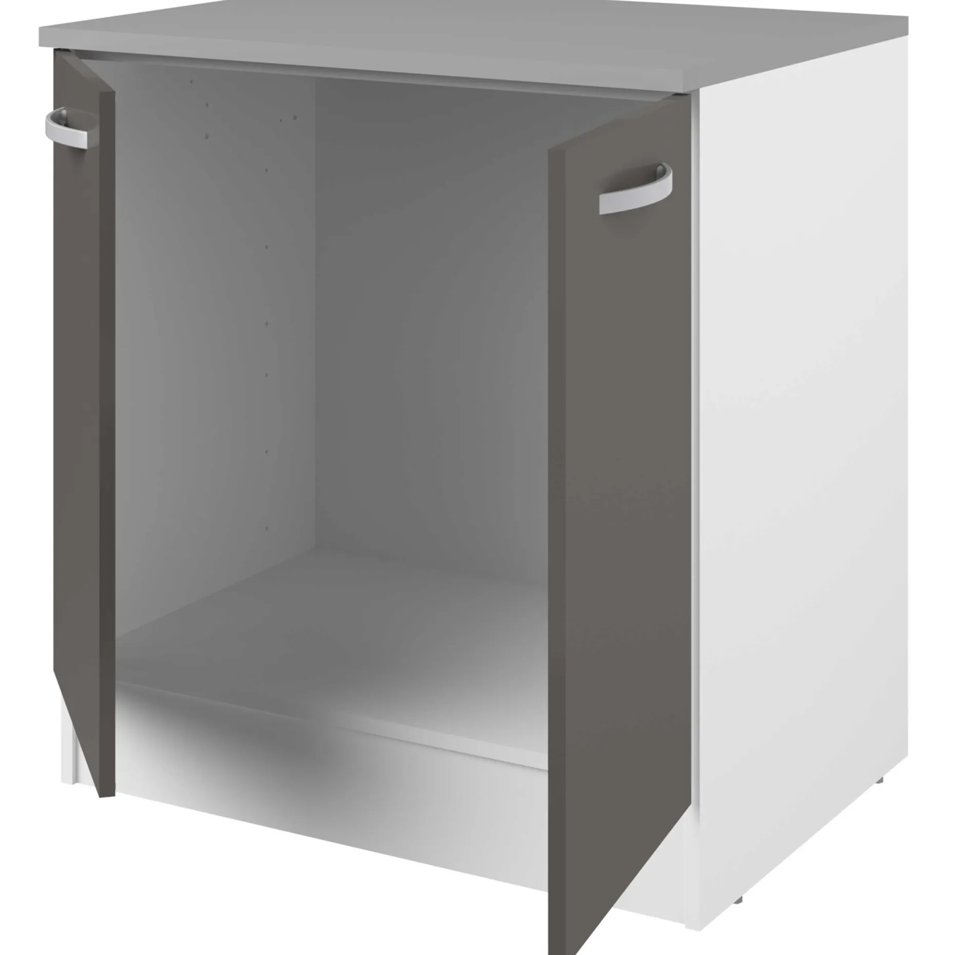 Unterschrank Eko 80 cm für Spüle mit 2 Türen - grau