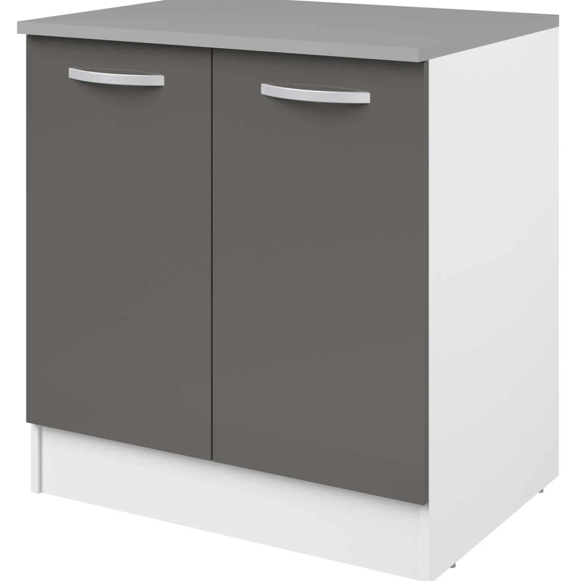 Unterschrank Eko 80 cm für Spüle mit 2 Türen - grau