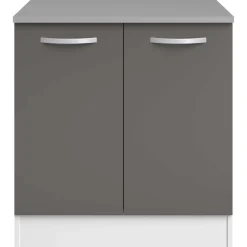 Unterschrank Eko 80 cm für Spüle mit 2 Türen - grau