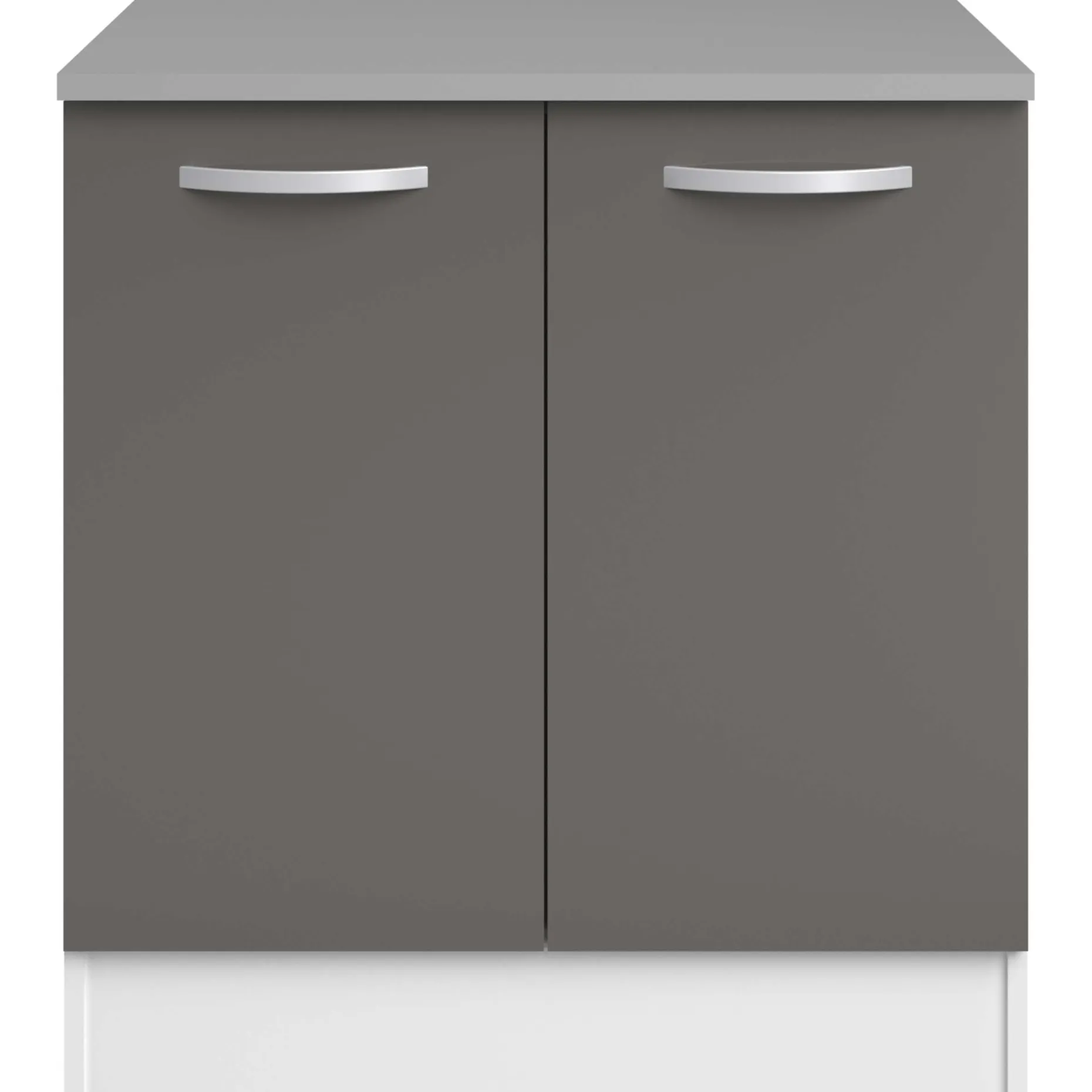 Unterschrank Eko 80 cm für Spüle mit 2 Türen - grau