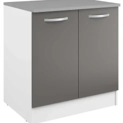 Unterschrank Eko 80 cm für Spüle mit 2 Türen - grau