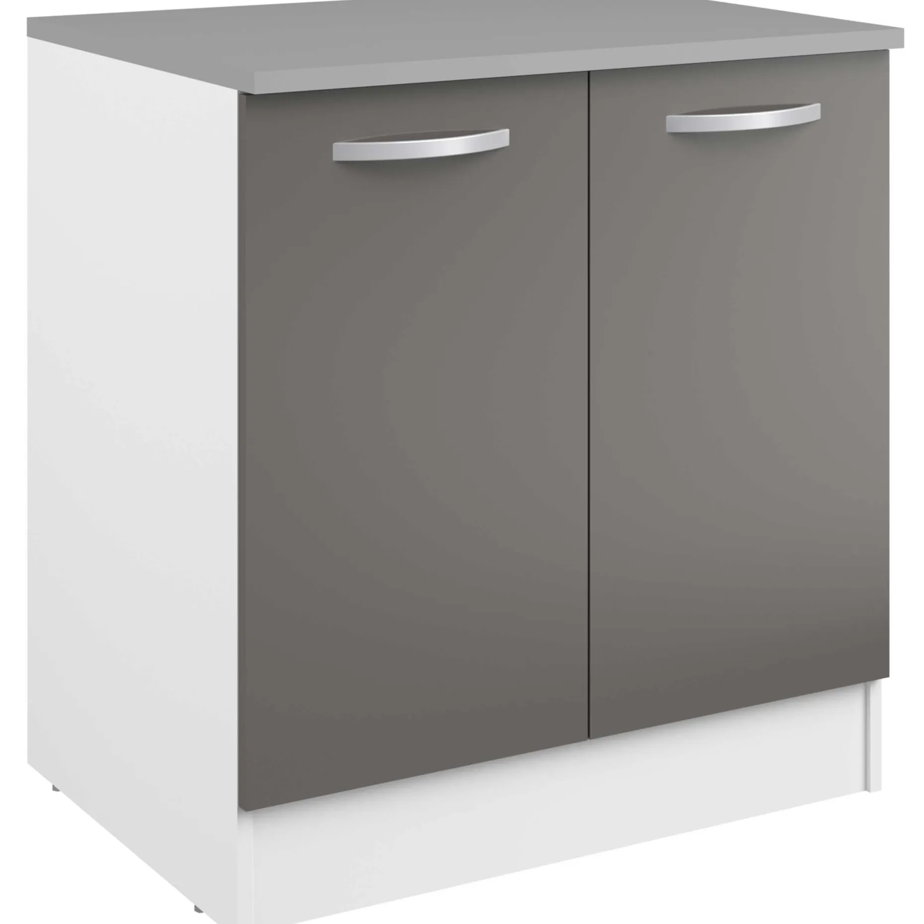 Unterschrank Eko 80 cm für Spüle mit 2 Türen - grau