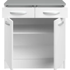 Unterschrank Eko 80cm 2 Türen und 2 Schubladen - weiß