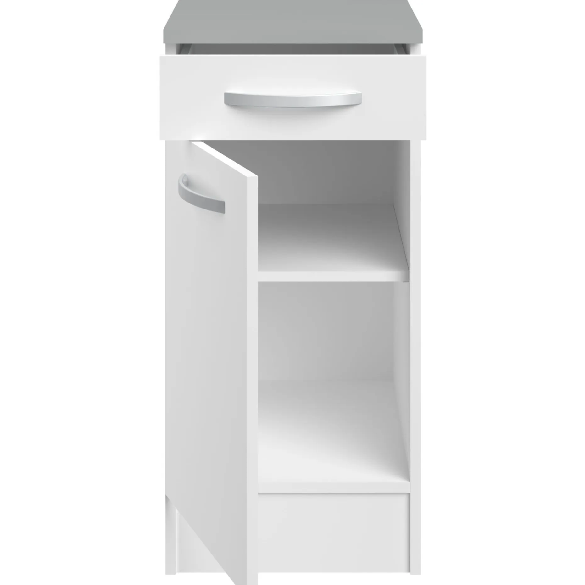 Unterschrank Eko 40x60 cm mit Schublade und Tür - weiß