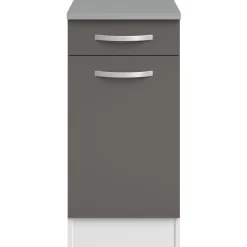 Unterschrank Eko 40x60 cm mit Schublade und Tür - grau