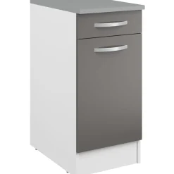 Unterschrank Eko 40x60 cm mit Schublade und Tür - grau