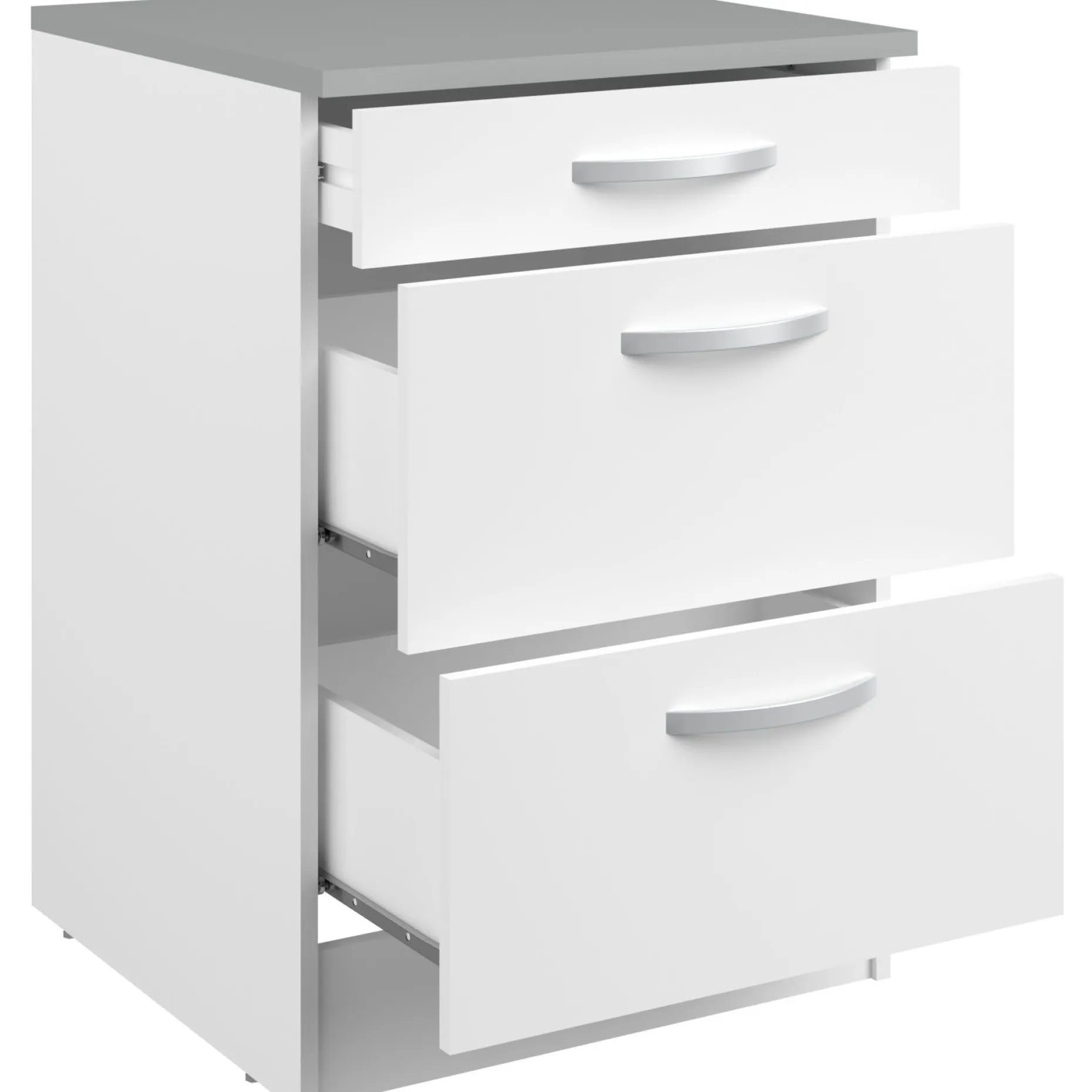 Unterschrank Eko 60x60 mit 3 Schubladen - weiß