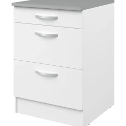 Unterschrank Eko 60x60 mit 3 Schubladen - weiß