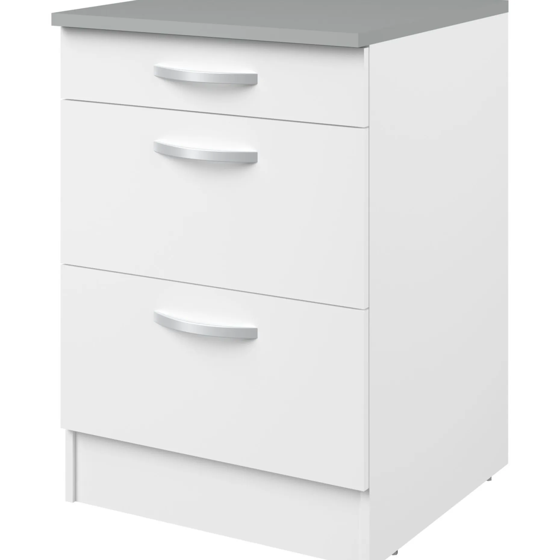 Unterschrank Eko 60x60 mit 3 Schubladen - weiß