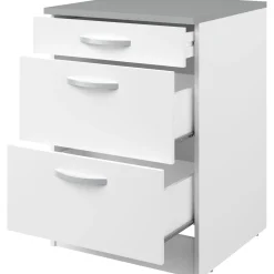 Unterschrank Eko 60x60 mit 3 Schubladen - weiß
