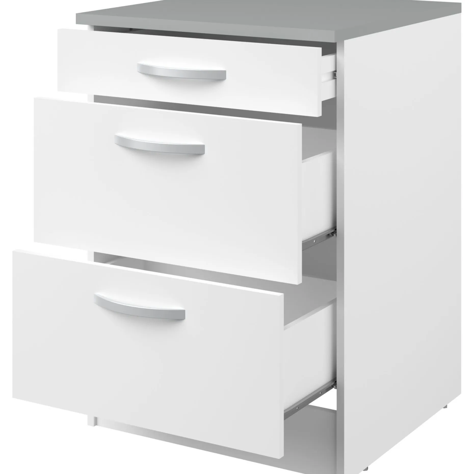 Unterschrank Eko 60x60 mit 3 Schubladen - weiß