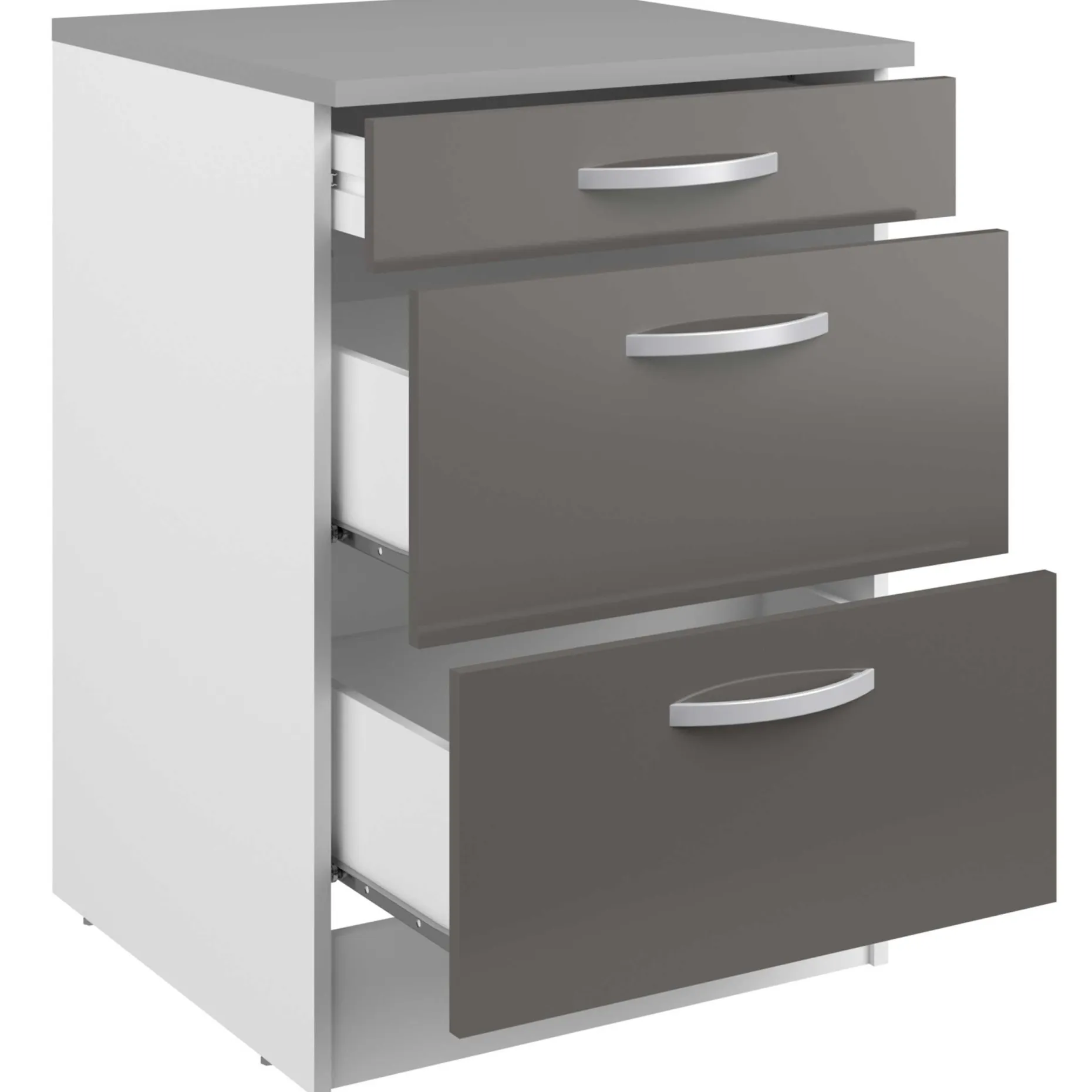 Unterschrank Eko 60x60 mit 3 Schubladen - grau