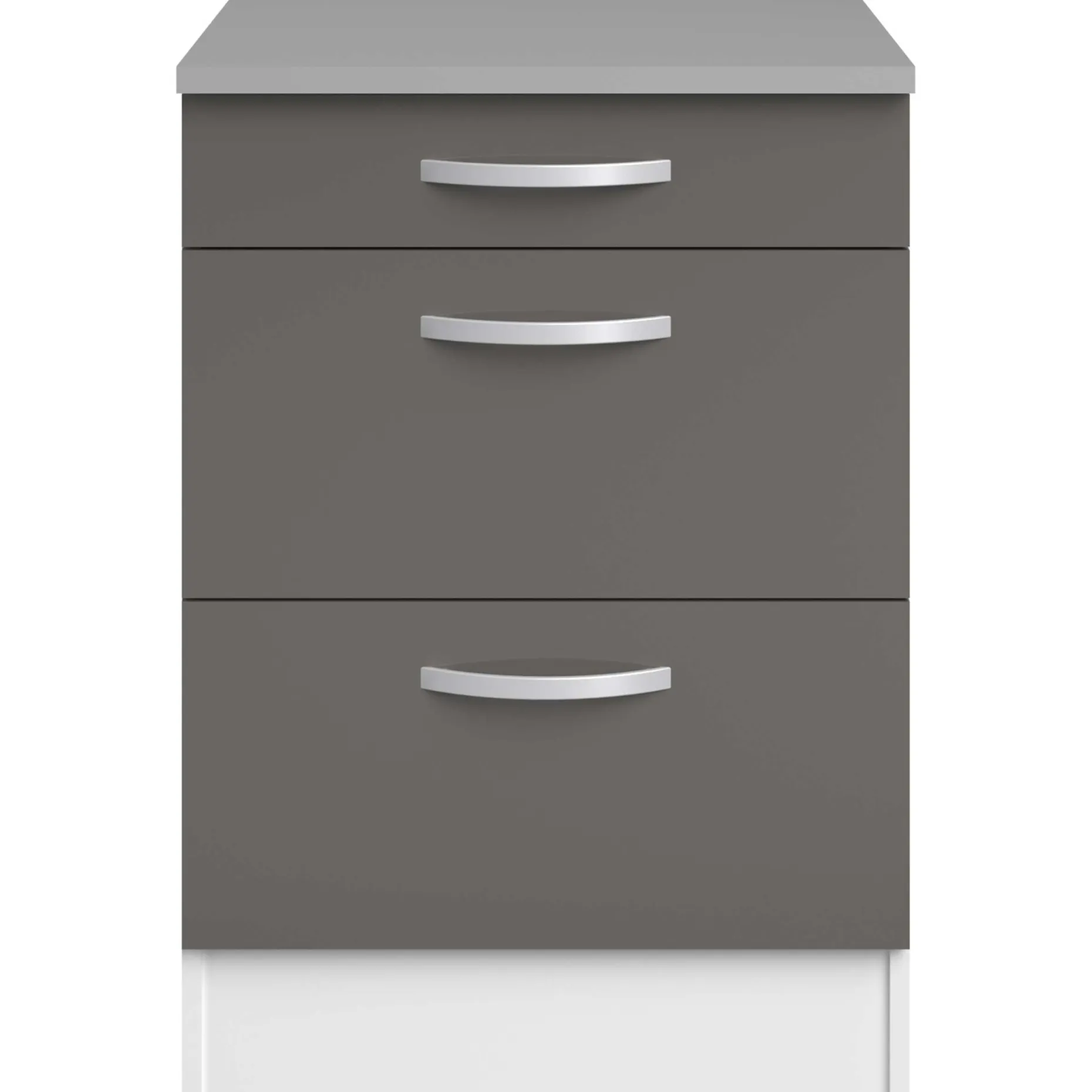 Unterschrank Eko 60x60 mit 3 Schubladen - grau