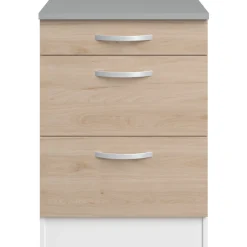Unterschrank Eko 60x60 mit 3 Schubladen - Eiche