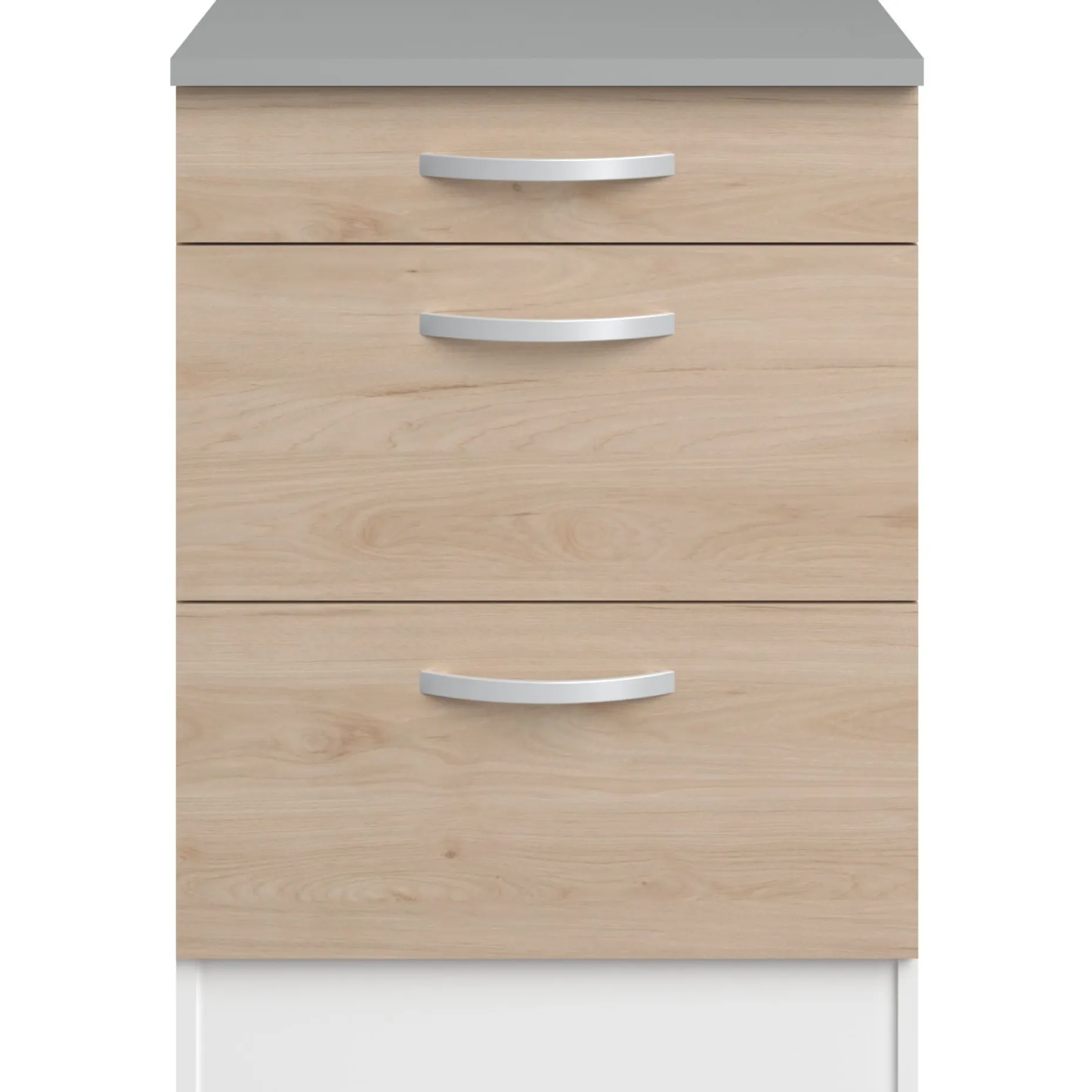 Unterschrank Eko 60x60 mit 3 Schubladen - Eiche