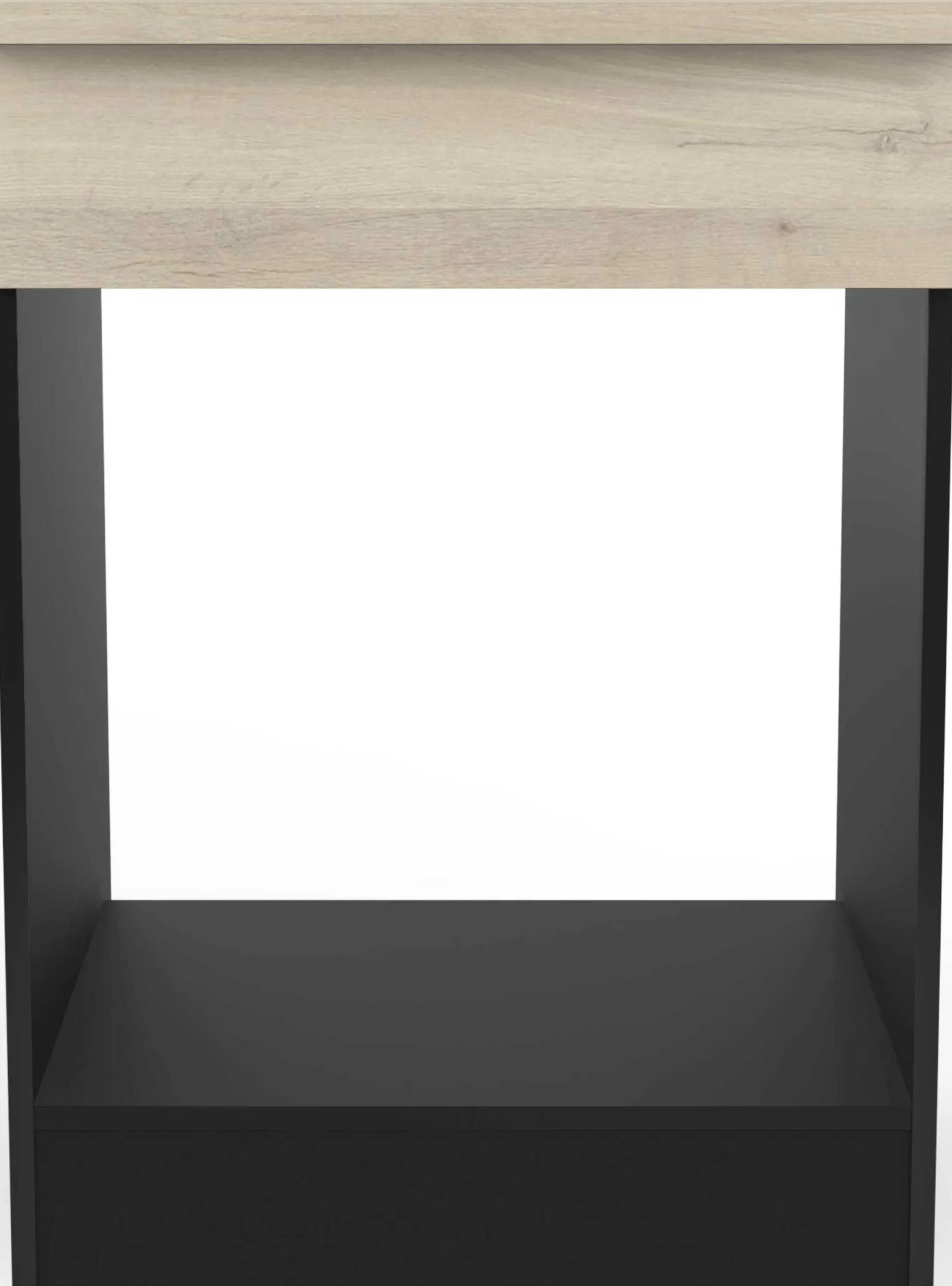Unterschrank für Herd Romanie 60 cm-Kronberg Eiche/Mattschwarz