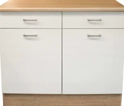 Unterschrank Küche Andy | 100 x 60 x 90 cm | Oak White Design