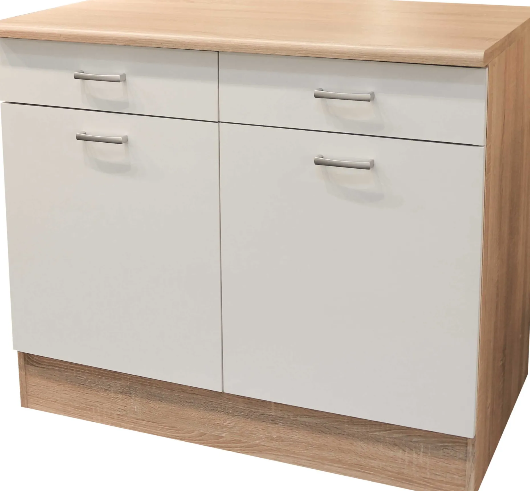 Unterschrank Küche Andy | 100 x 60 x 90 cm | Oak White Design