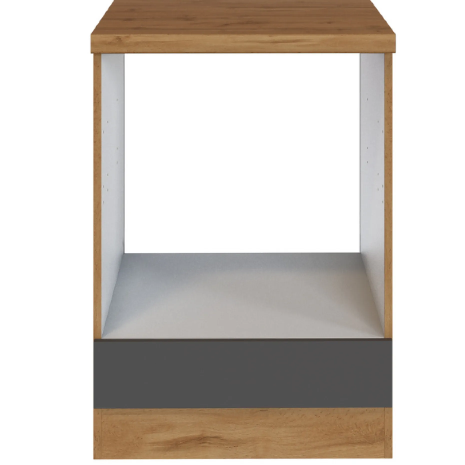 Unterschrank Sorrella 60cm für Backofen und Kochfeld - anthrazit/eiche