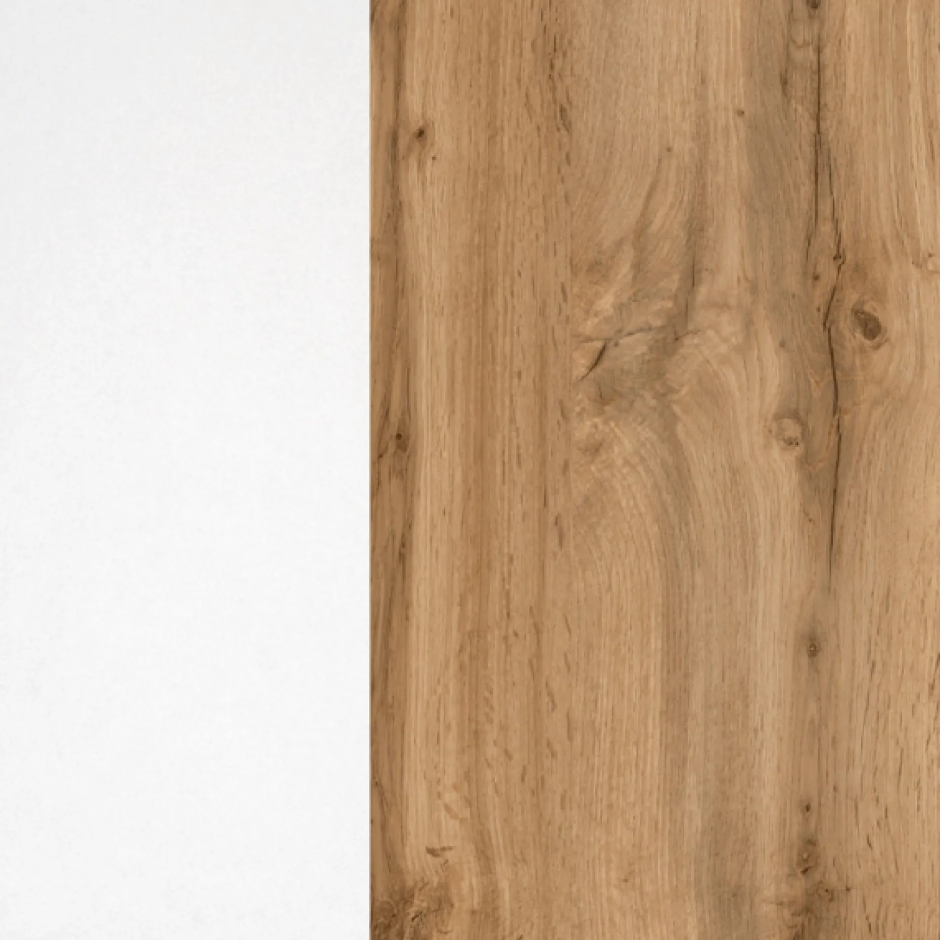 Unterschrank Sorrella 60cm für Backofen und Kochfeld - weiß/Eiche
