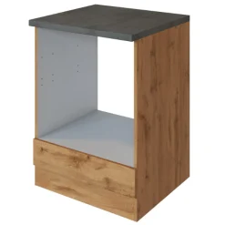 Held Unterschrank Sorrella 60cm für Backofen und Kochfeld - Eiche/Beton