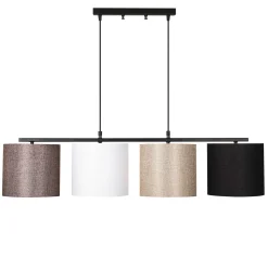 Emob Valiz Kronleuchter | METALLGEHÄUSE | Schwarz, Weiß, Creme, Braun