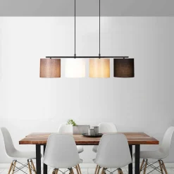 Emob Valiz Kronleuchter | METALLGEHÄUSE | Schwarz, Weiß, Creme, Braun