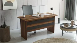 Emob Vario A Schreibtisch | 100 % MELAMIN | Walnuss, Anthrazit