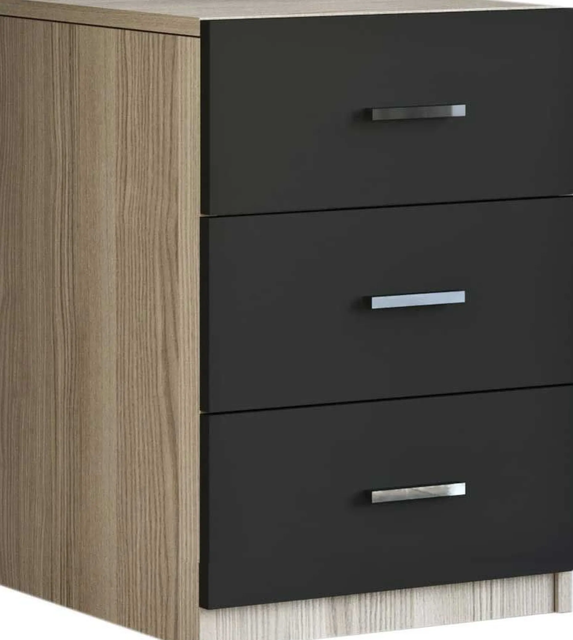 Vario C Schublade | 100 % MELAMIN | Eiche, Schwarz