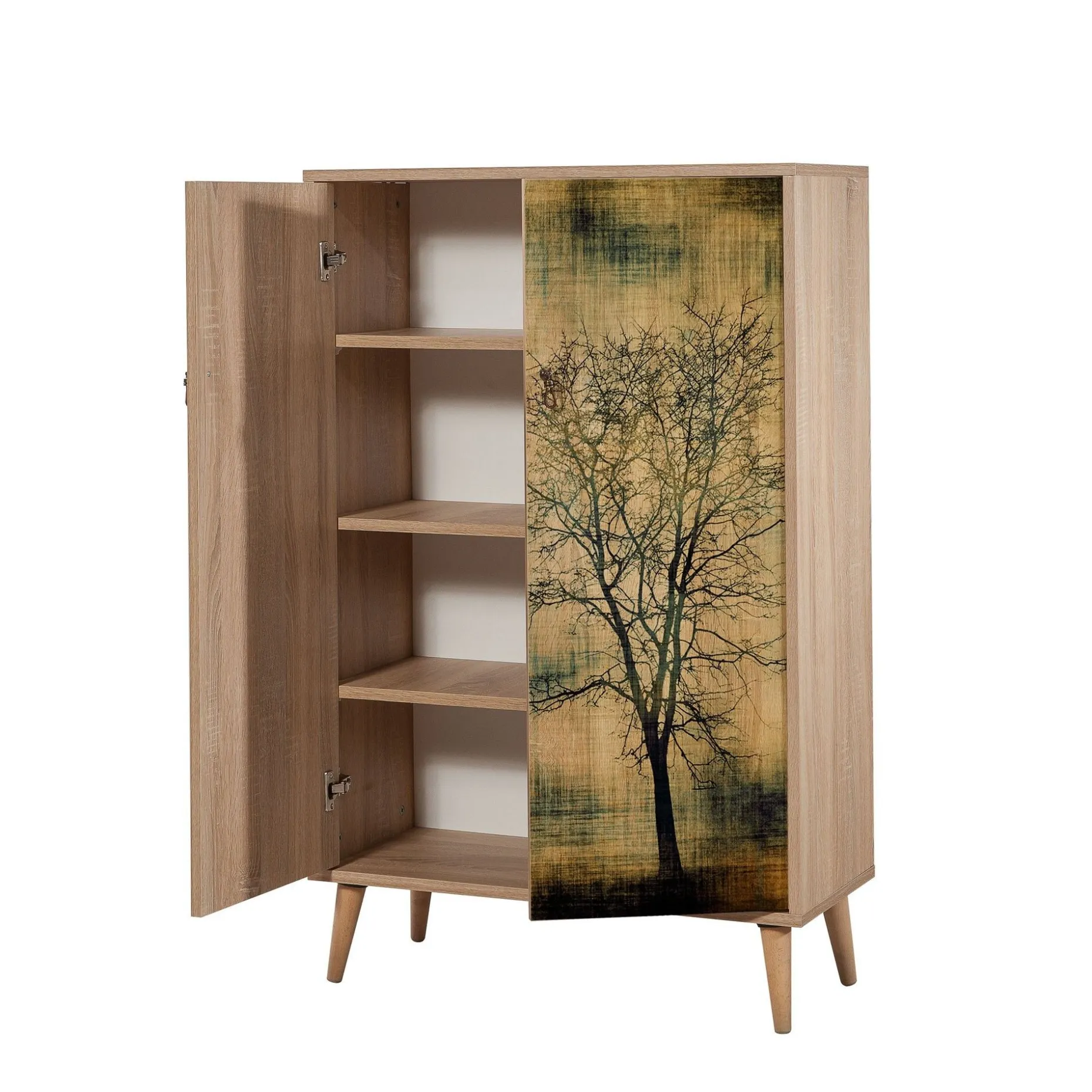 Vella Mehrzweckschrank | 100% Melamin | Eiche Sonoma