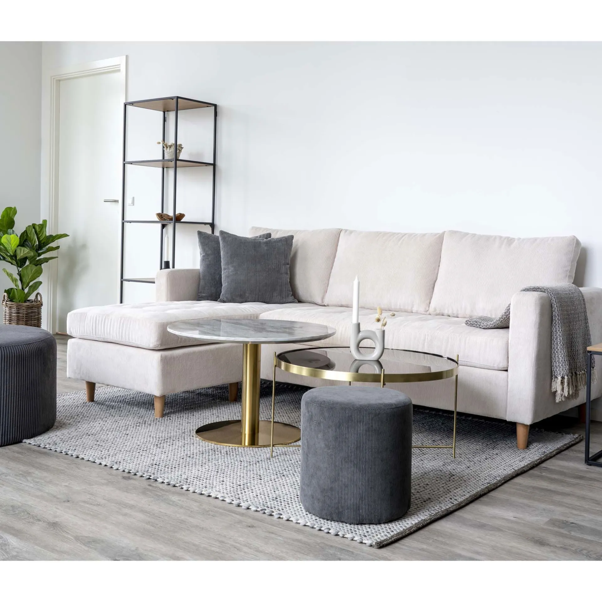 House Nordic Venezia Couchtisch - Messingoptik | Ø70xh40cm