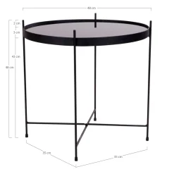 House Nordic Venezia er Couchtisch - Stahl und Glas
