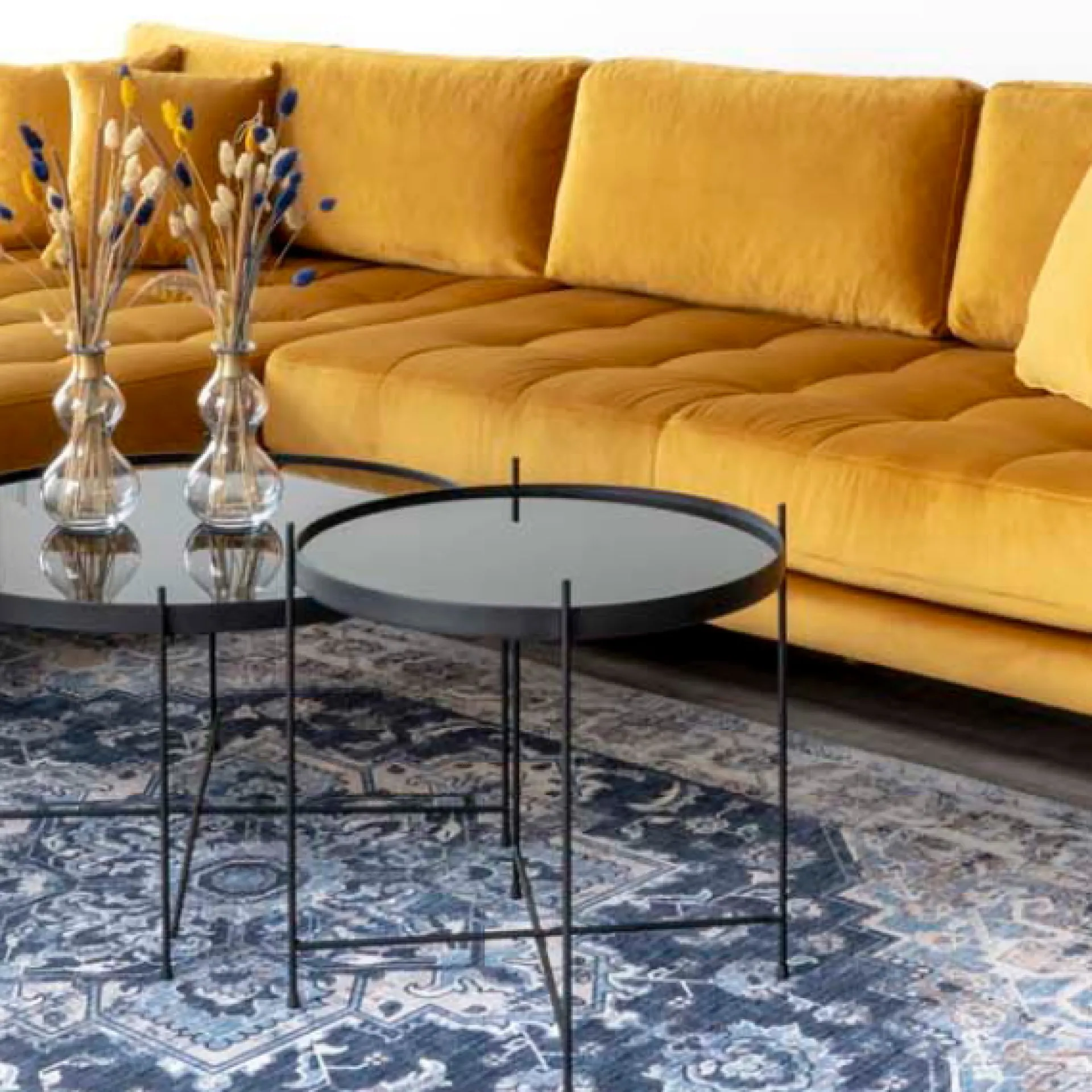 House Nordic Venezia er Couchtisch - Stahl und Glas