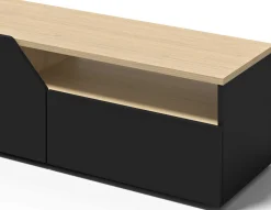 Verabelle TV-Schrank-schwarz/hell Eiche