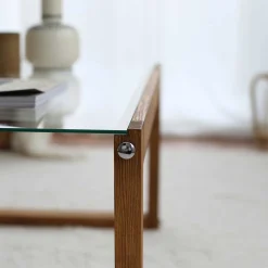 Emob Via Couchtisch | GEHÄRTETES GLAS | Holz