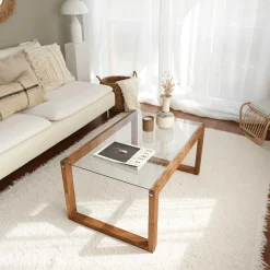 Emob Via Couchtisch | GEHÄRTETES GLAS | Holz