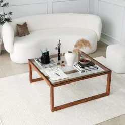 Emob Via Couchtisch | GEHÄRTETES GLAS | Holz