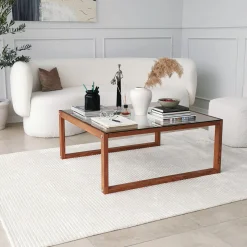 Emob Via Couchtisch | GEHÄRTETES GLAS | Holz