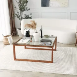 Emob Via Couchtisch | GEHÄRTETES GLAS | Holz