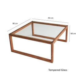 Emob Via Couchtisch | GEHÄRTETES GLAS | Holz