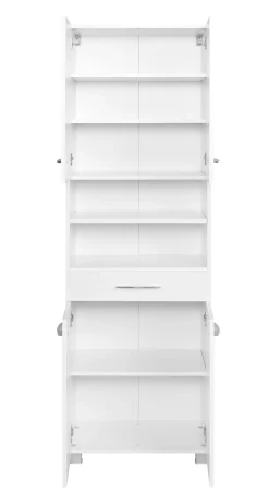 Vielseitiger Aufbewahrungsschrank Portofino | 60 x 35 x 180 cm | Weiß